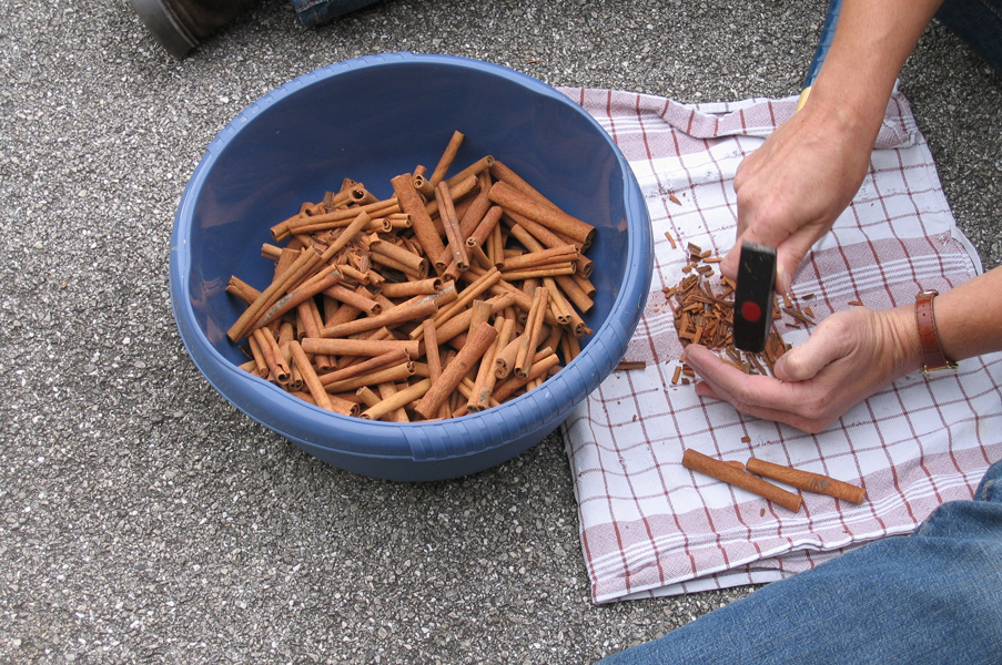 Breaking Cinnamon - Essential Oil Distillation Classes