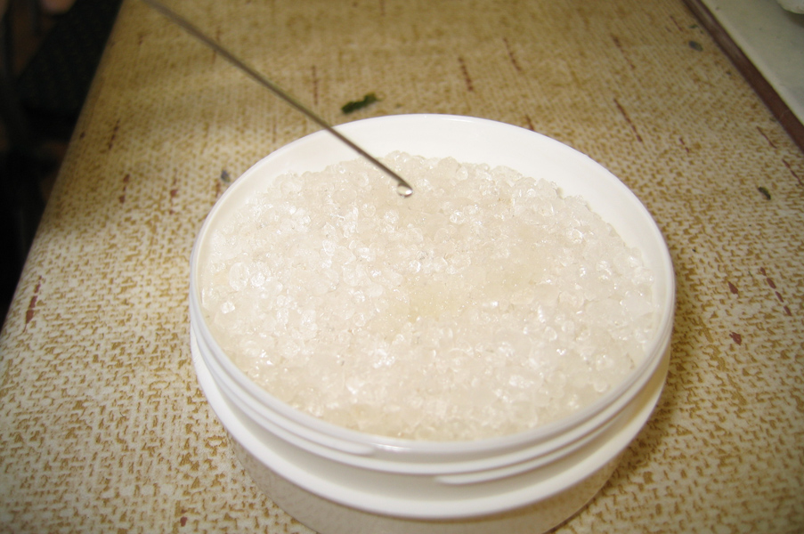 Adding Essential Oil to Bath Salt - Essential Oil Distillation Classes